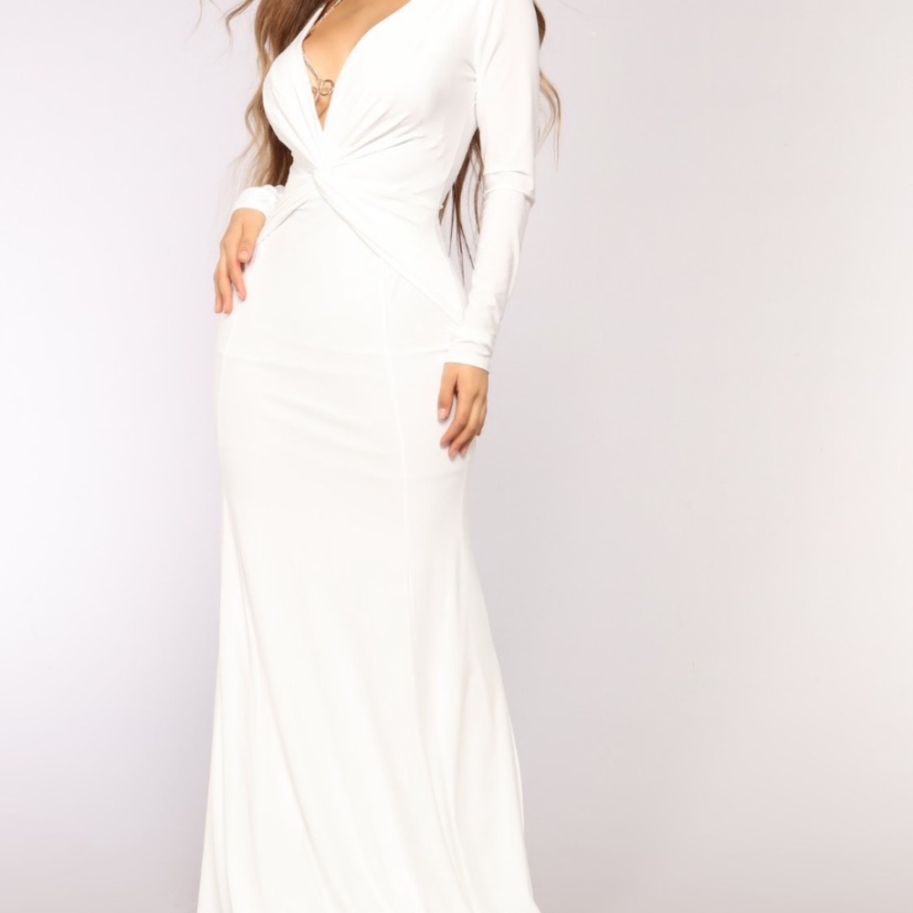 Maxi white long dress